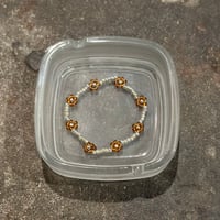 Flower bracelet『Clear brown』
