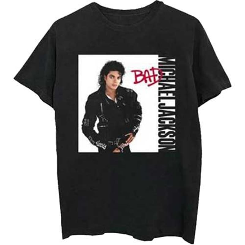 公式新品】 MICHAEL JACKSON - BAD BLACK マイケルジャクソン Tシ 公式新品】 MICHAEL JACKSON - BAD BLACK マイケルジャクソン Tシ