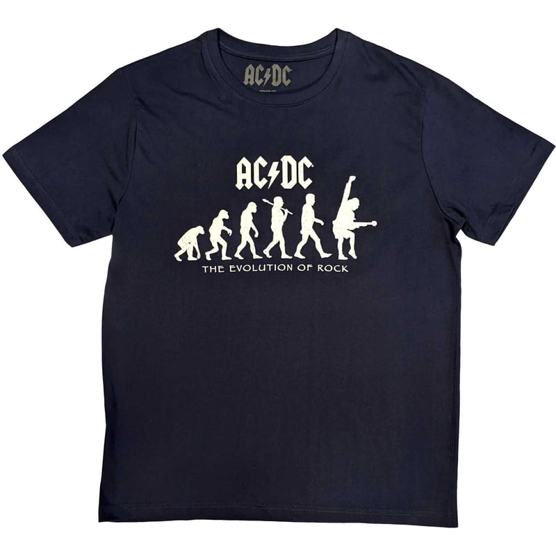 【AC/DC】Tシャツ⑦ Mサイズ 公式新品】 AC/DC - EVOLUTION OF ROCK ac dc Tシャツ | w