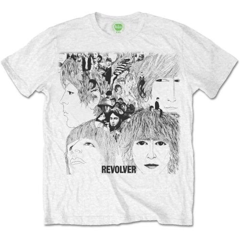 ビートルズ REVOLVER Tシャツ 公式新品】 THE BEATLES - REVOLVER ALBUM COVER WHITE