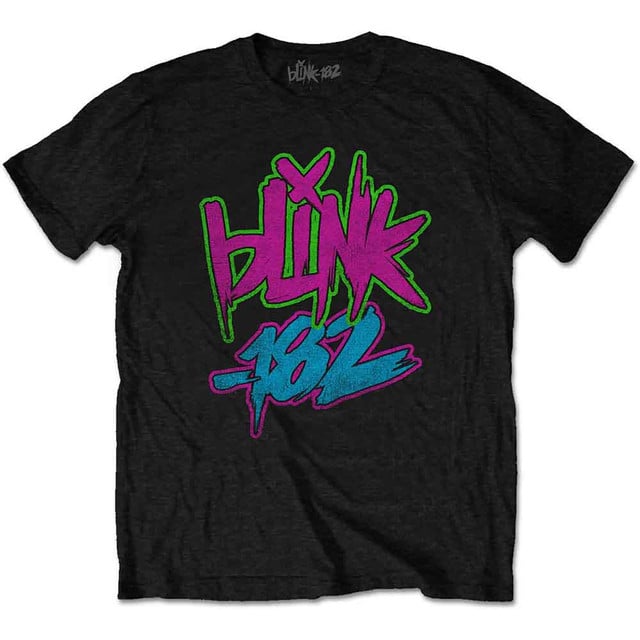 公式新品】 BLINK-182 - NEON LOGO BLACK ブリンク182 tシャツ