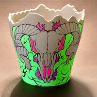 Goat skull pot
