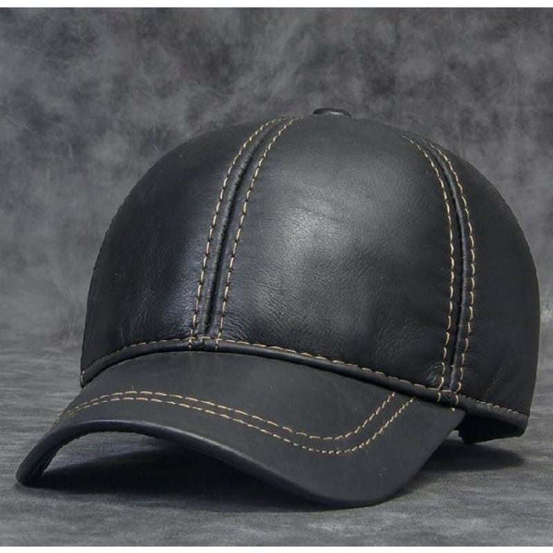 新品セレブレザー celebleather 本革レザー 牛皮 シンプルキャップ