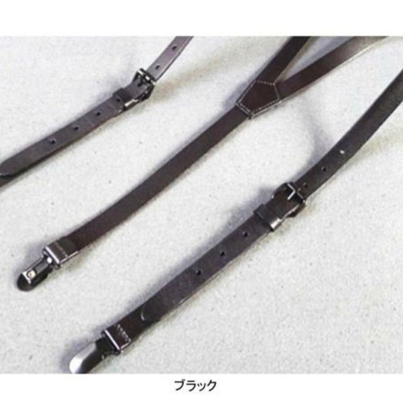 ZANABAYNE レザーサスペンダー BLACK ZANABAYNE レザーサスペンダー BLACK 革 牛革 本革 レザー