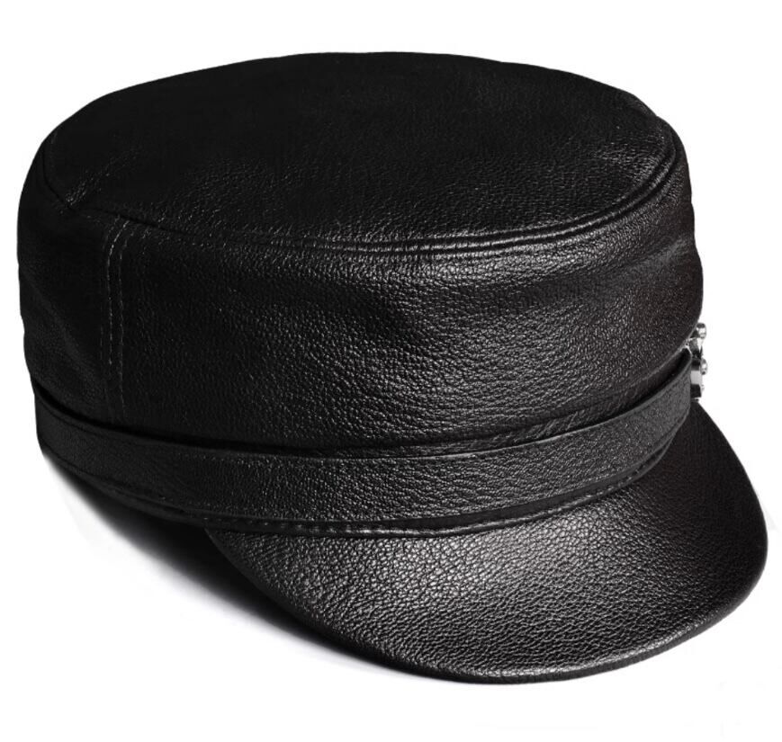 MARGARET HOWELL 新品やぎ革レザー帽子41800円F仏製黒 MARGARET HOWELL 新品やぎ革レザー帽子41800円F仏製黒 MARGARET HOWELL