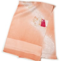 《栄彩苑》正絹帯揚げ 流水花輪文