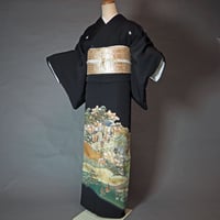 【お着物配送レンタルセット・送料保険込み】高見櫓に街並～留袖セット⑥