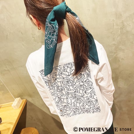No.18 BANDANA (Forest × White)