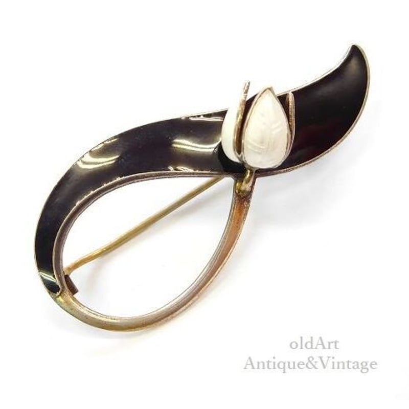 北欧ノルウェー製1950年代Aksel Holmsen七宝焼エナメル装飾シルバー