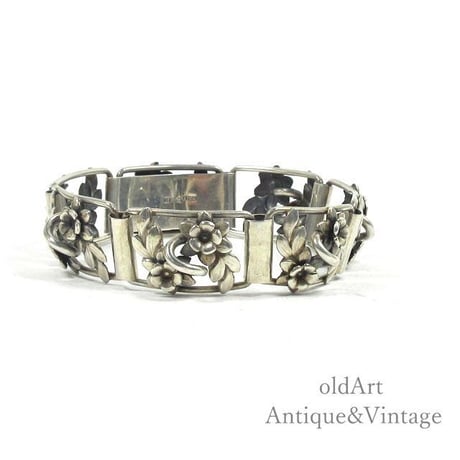 ヴィンテージ＊A&K ブレスレット リーフ 葉っぱ シルバー 北欧 ITEM