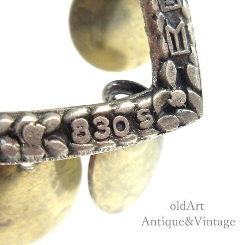 【現品限り】北欧 ヴィンテージ シルバー モダニストブローチ オーバル 現品限り】北欧 ヴィンテージ シルバー モダニストブローチ