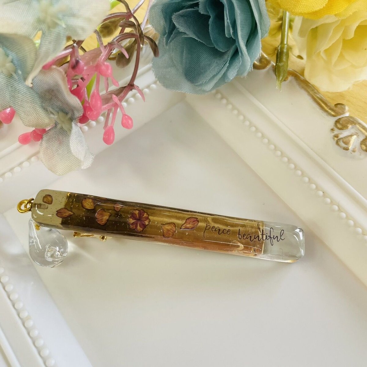 レジンヘアクリップ（茶/大） | Life Stage STORE