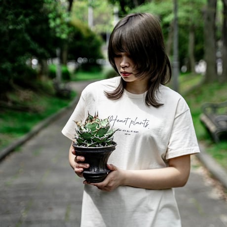 Heartplants original T-shirt  オフホワイト