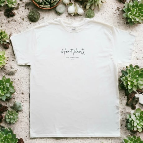 Heartplants original T-shirt  オフホワイト