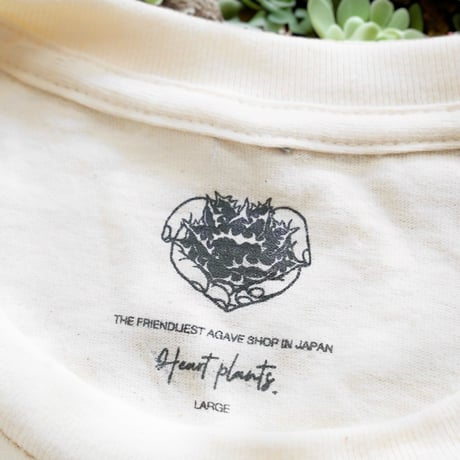 Heartplants original T-shirt  オフホワイト