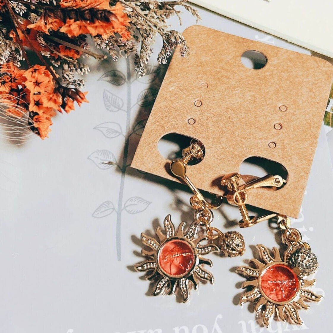 太陽 】～個性派イヤリング・ピアス～ | Riyu handmade's STORE