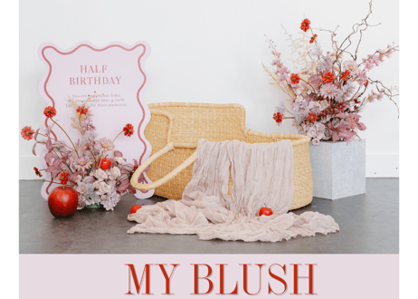 【MY BLUSH】マイブラッシュ/ハーフバースデーファーストバースデー　2歳誕生日　クラウン　タペストリー