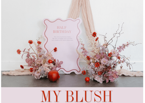 【MY BLUSH】マイブラッシュ/ハーフバースデーファーストバースデー　2歳誕生日　クラウン　タペストリー