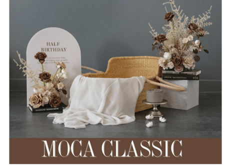 【MOCA CLASSIC】モカクラッシック/ハーフバースデーファーストバースデー　2歳誕生日　クラウン　タペストリー