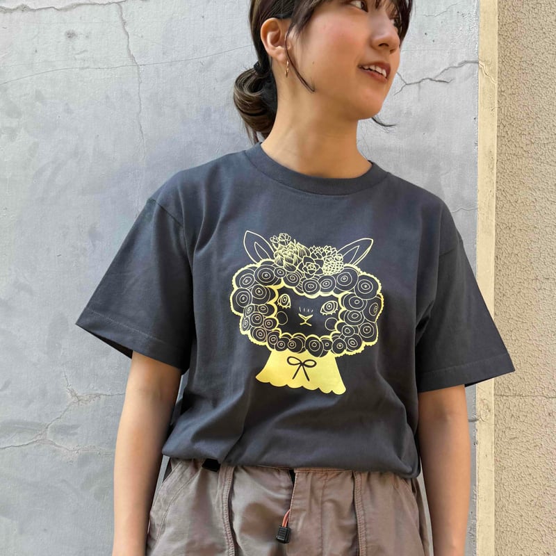 やきものHACCHIさんコラボTシャツ①/デニム×ライトイエロー | notre