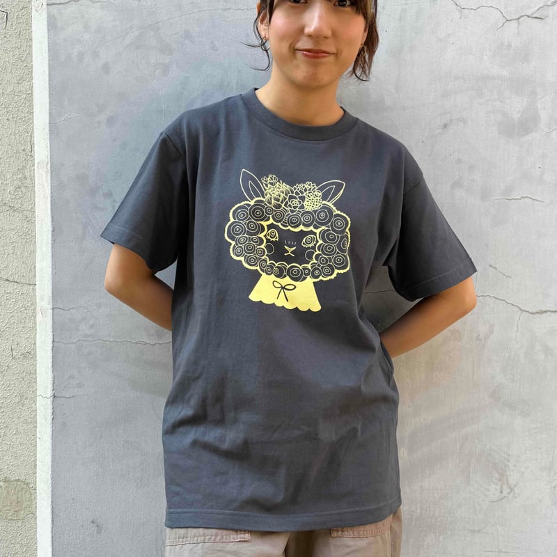 やきものHACCHIさんコラボTシャツ①/デニム×ライトイエロー | notre
