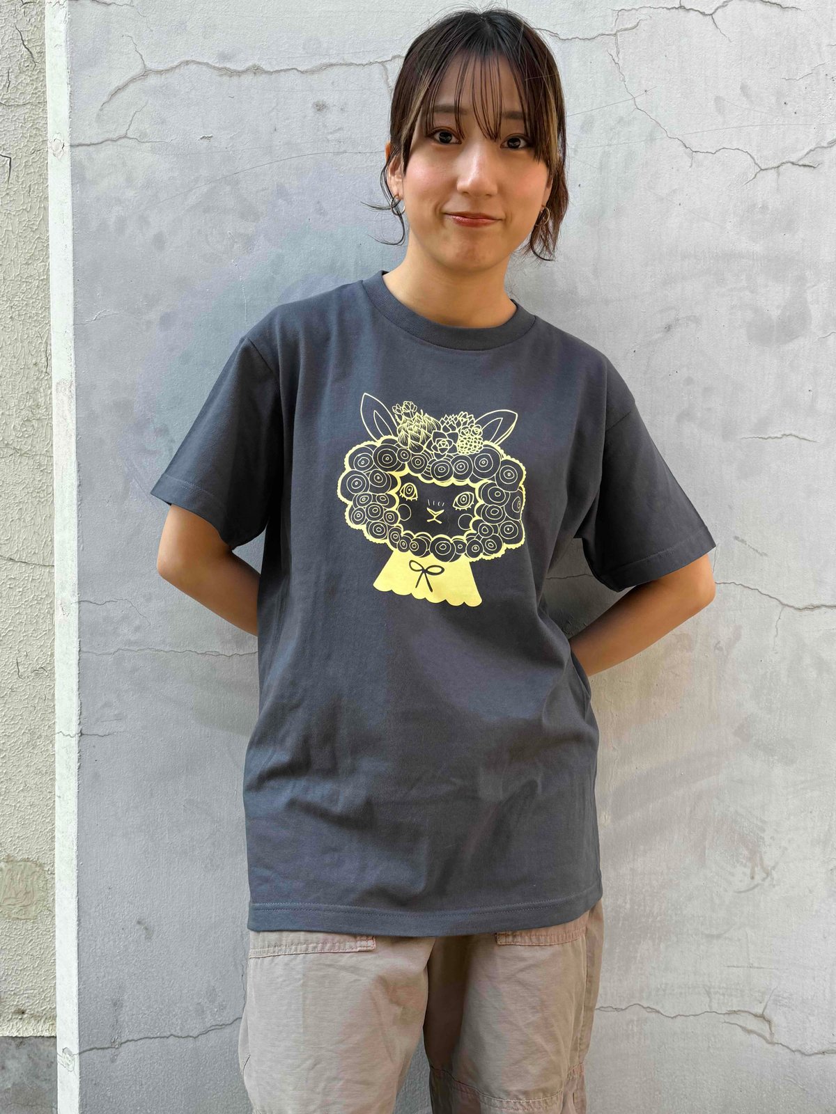 やきものHACCHIさんコラボTシャツ①/デニム×ライトイエロー | notre