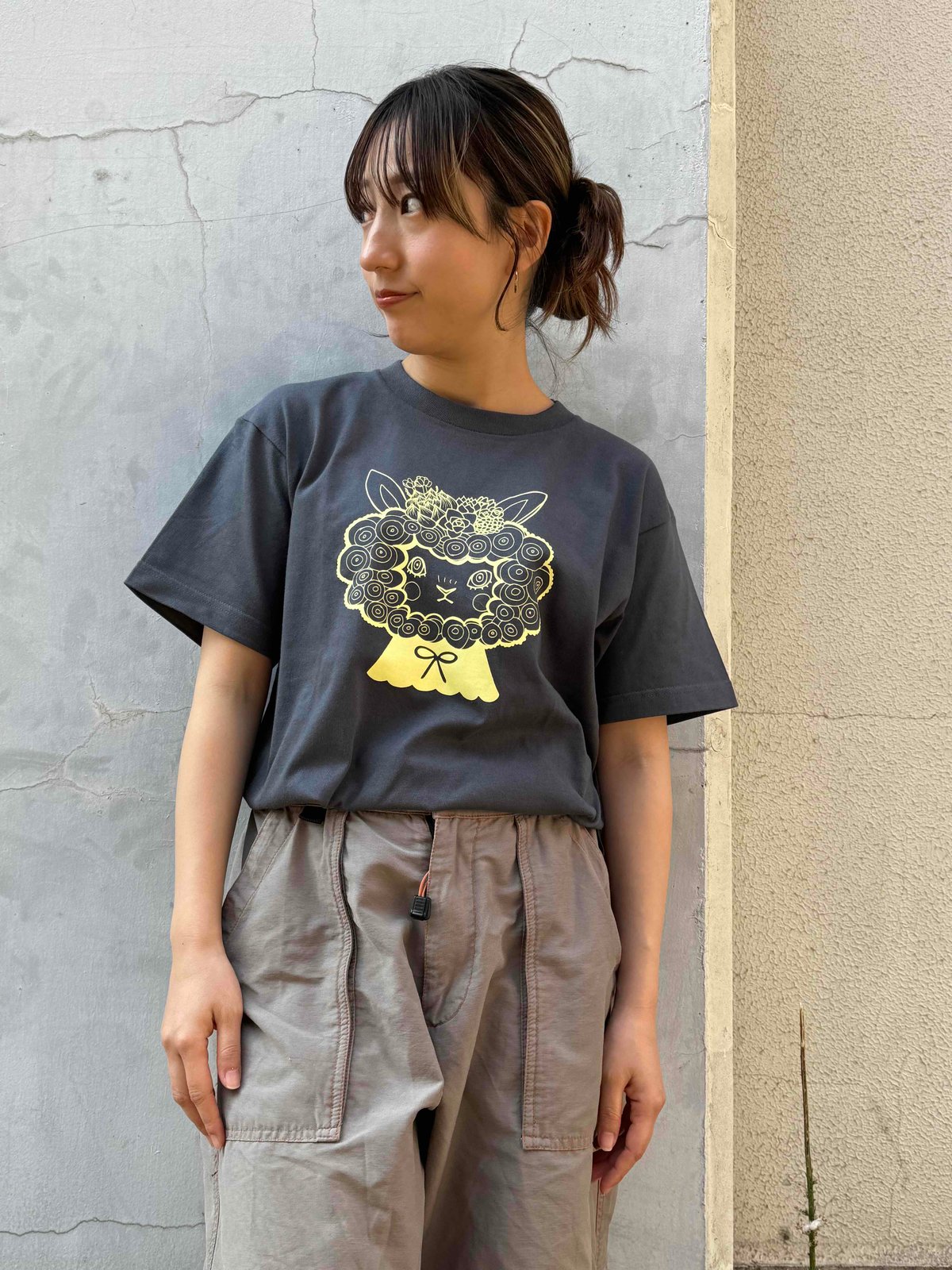 やきものHACCHIさんコラボTシャツ①/デニム×ライトイエロー | notre