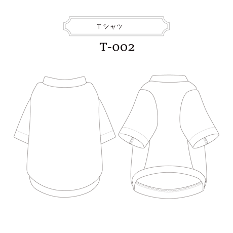 Ｔシャツ型紙-T002
