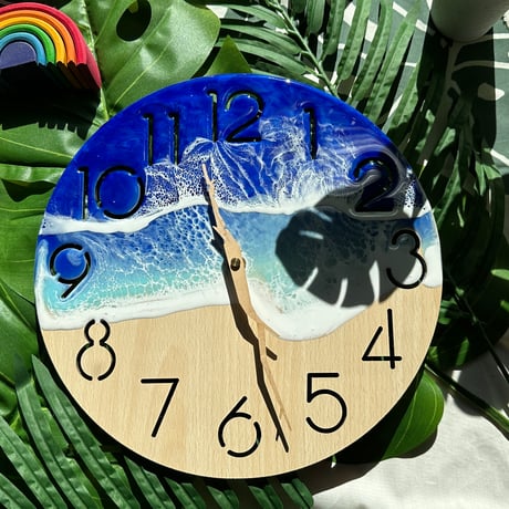 大人気　ハワイの海と白波の壁掛け時計④