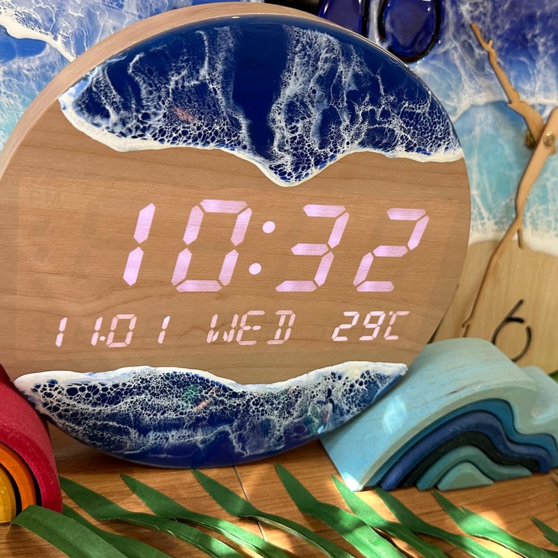 大人気！ハワイの海と白波の壁掛け時計3 | uliuli aloha