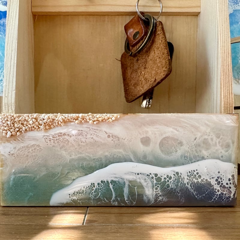 キーボックス2 ハワイの海と白波のキーボックス2✳︎海レジンアート