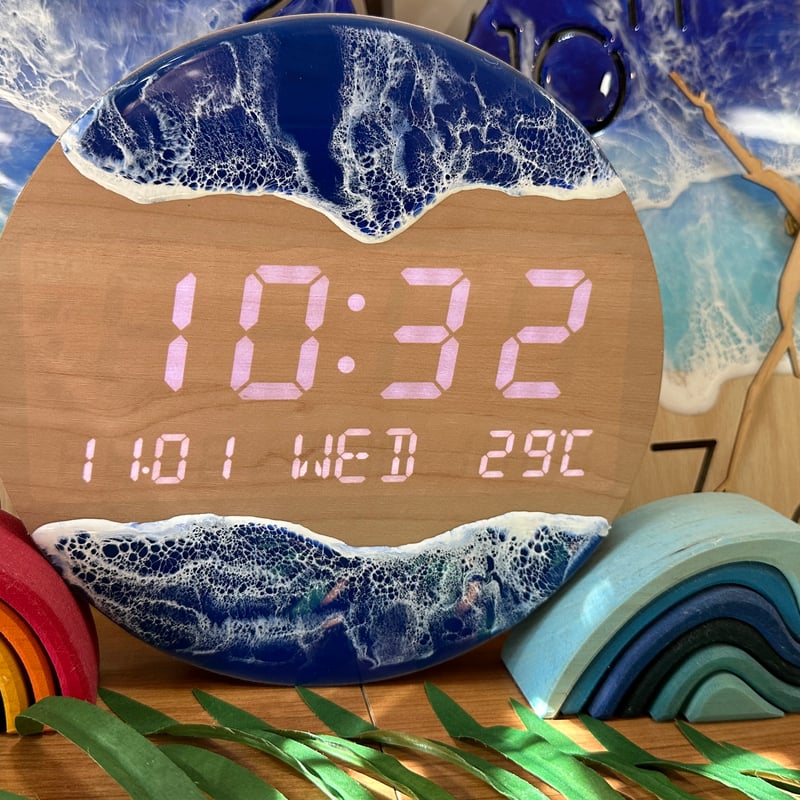 大人気！ハワイの海と白波の壁掛け時計3 | uliuli aloha