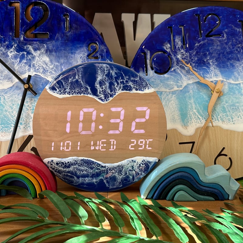 大人気！ハワイの海と白波の壁掛け時計3 | uliuli aloha