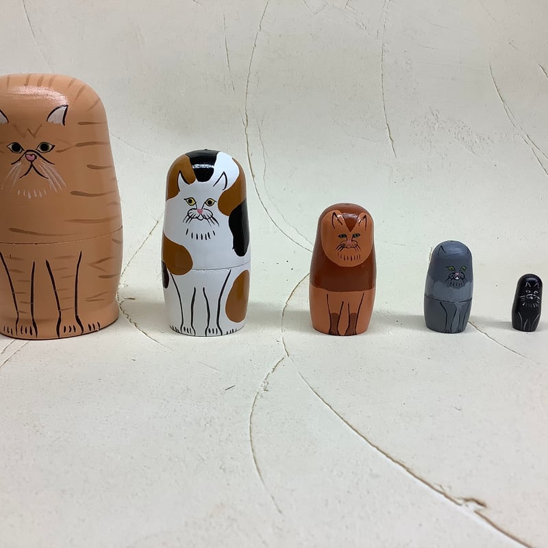 マトリョーシカ【なかよし猫ちゃん b】 マトリョーシカねこちゃん | めんこいどっぐ