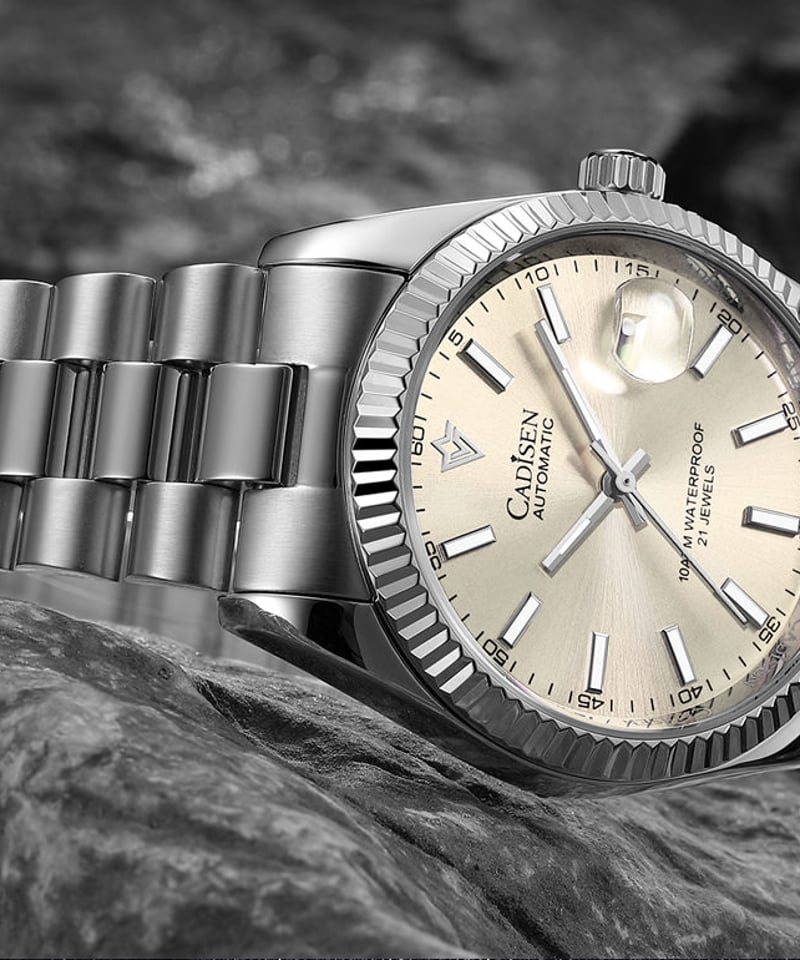 CADISEN メンズ 自動巻き腕時計 日本製ムーブメント カディセン C8214M