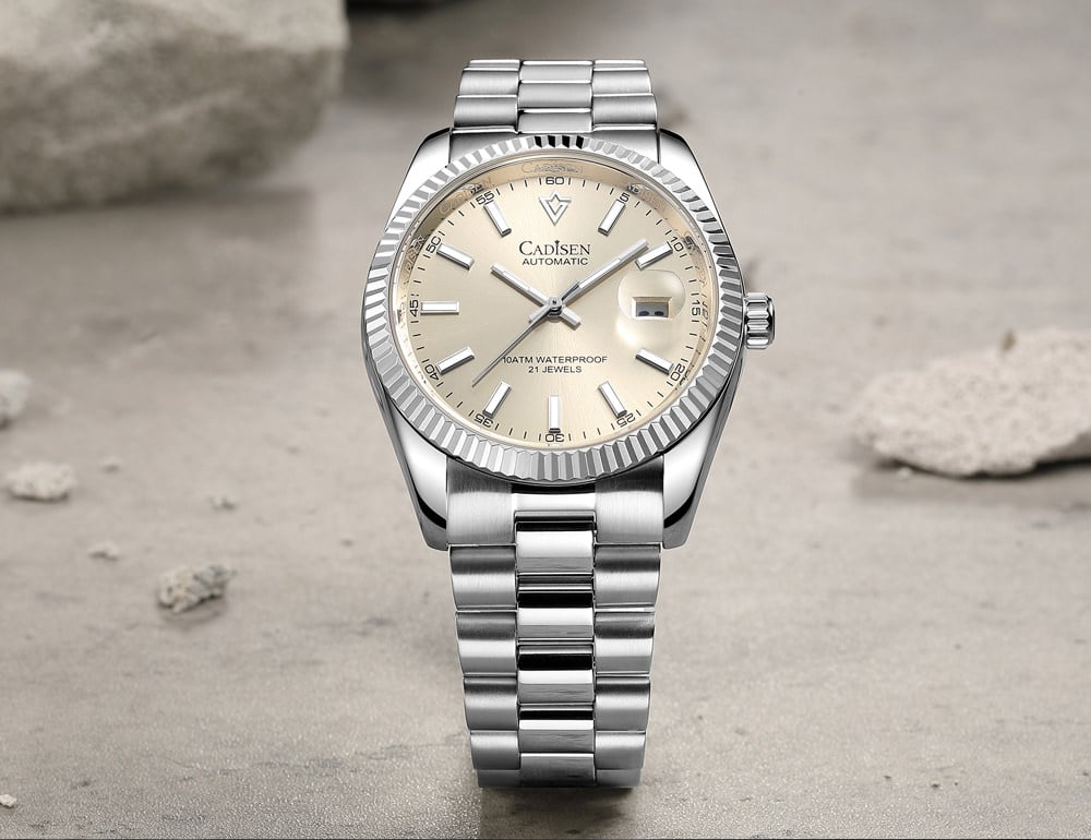CADISEN メンズ 自動巻き腕時計 日本製ムーブメント カディセン C8214M