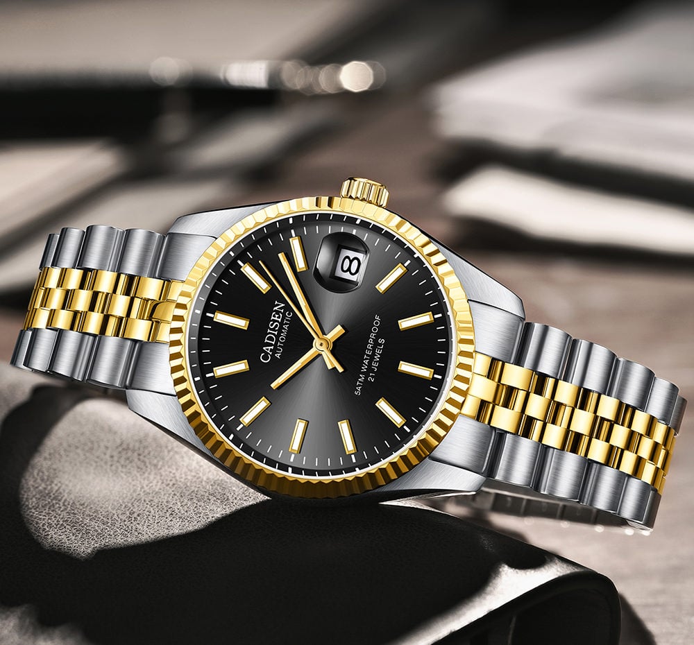CADISEN メンズ 自動巻き腕時計 機械式ムーブメント カディセン
