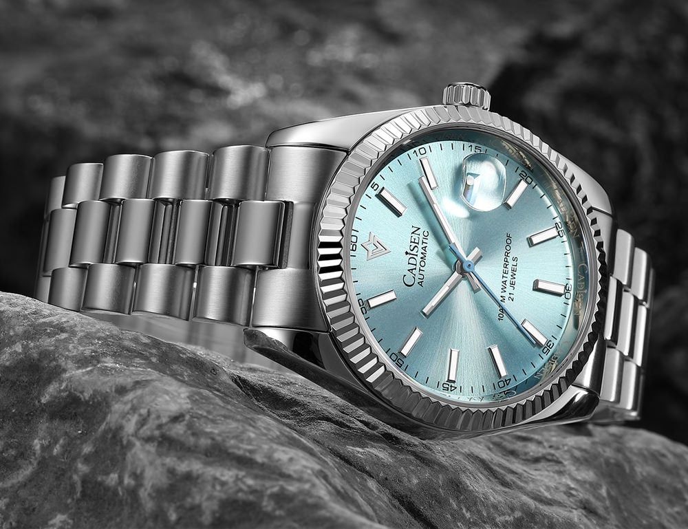 CADISEN 自動機械式時計 C8211M 5気圧防水 Cadisen C8211 Men's 38MM Miyota 8215 Automatic Mechanical