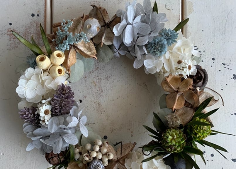 ドライフラワー「雑貨と飾る」あじさいアナベル