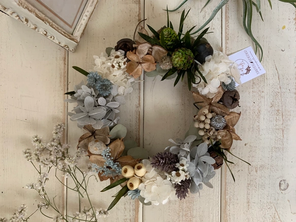 ドライフラワー「雑貨と飾る」あじさいアナベル