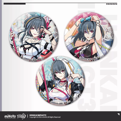 【崩壊3rd公式店】聖痕 缶バッジ 3個組 24元