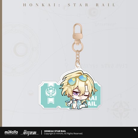 【崩スタ公式店】パム展覧会 ちびキャラ アクリルキーホルダー D 28元 （予約200日以内発送）
