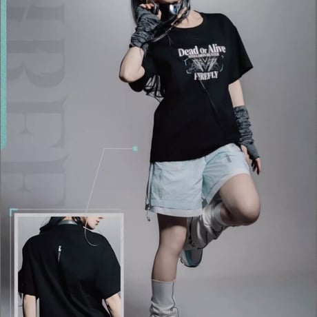 【崩スタ公式店】ホタル Tシャツ 黒色 129元 （予約8下発送）