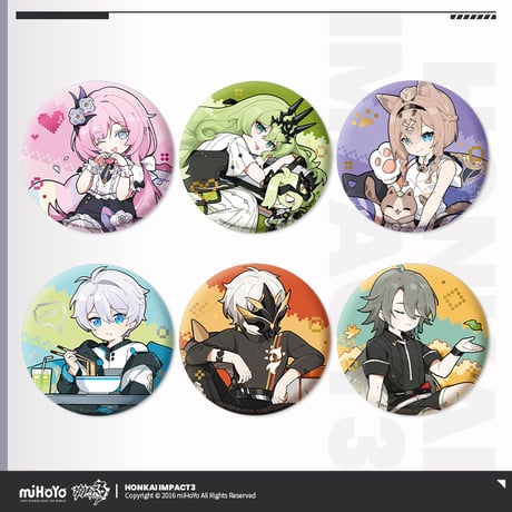 【崩壊3rd公式店】ちびっこ英傑 缶バッジ 15元