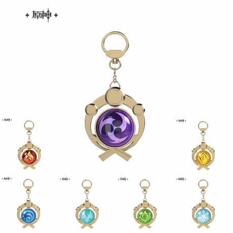 【原神公式店】神の目 キーホルダー 稲妻 65元
