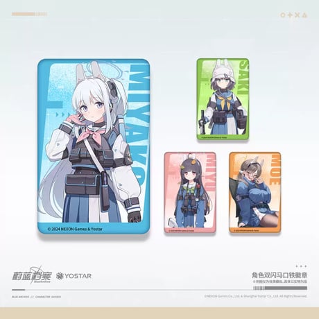 【ブルアカ公式店】2404 RABBIT小隊 角形 缶バッジ 18元