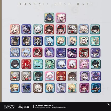 【崩スタ公式店】パム展覧会 スクエア 缶バッジ B 15元