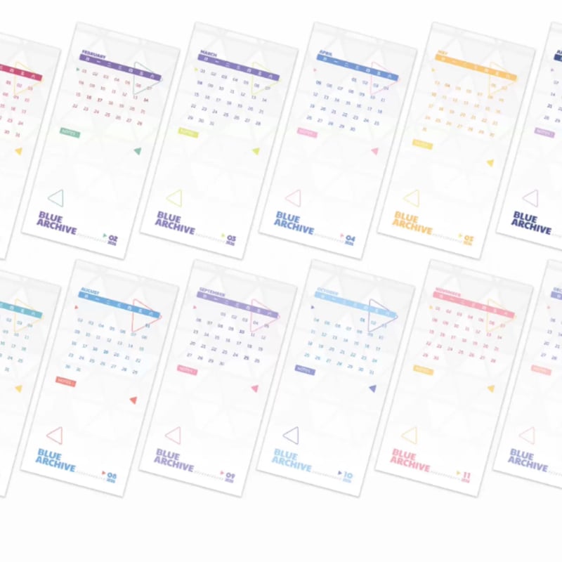 ブルアカ公式店】 2511 卓上カレンダー 2026年版 75元 （予約160日以内