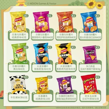【ブルーアーカイブ】Lay's コラボ スナック グッズセット 79.9元 （EMS便・予約10下発送）