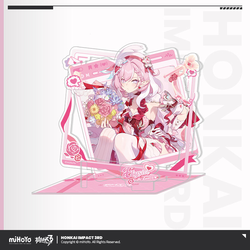 崩壊3rd エリシア　アクリル　スマホスダンド 2点セット 崩壊3rd公式店】 愛的二次方 エリシア アクリルスタンド 48元 (予約200